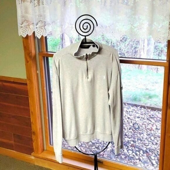 Polo Ralph Lauren Embroidered "Trappers Turn" Logo 1/4 zip LS Sz. XL Sweatshirt - Picture 1 of 14